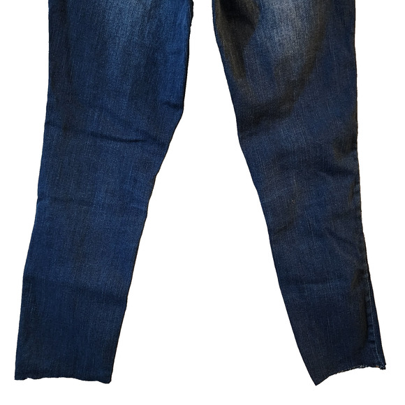 Mossimo Womens Mid Rise Jegging Skinny Jeans Size 00/24 Distressed Patched Capri - Picture 9 of 9